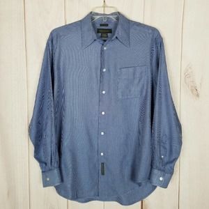 Men's Banana Republic Blue Print Oxford Dress Shirt. Medium NWOT